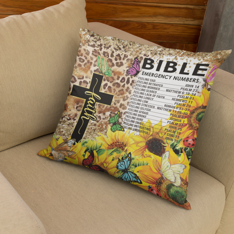 Bible Verse Christian Faith Scripture Inspiration Accent Throw Pillow