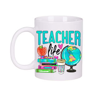 Teacher Life Appreciation Inspirational Ceramic Coffee Tea Mug Gift Set - Inspire Me Positive