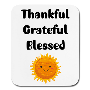 Thankful Grateful Blessed Mouse pad Vertical - Inspire Me Positive, LLC