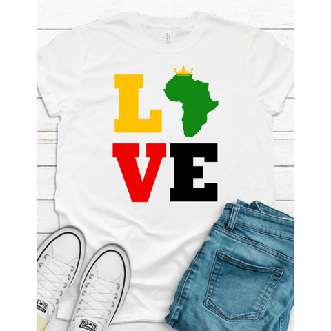 Africa Love Inspirational Heritage T-Shirt Inspire Me Positive