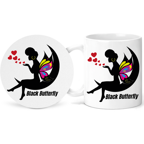 Black Girl Magic Butterfly Fairy Inspirational Mug Inspire Me Positive