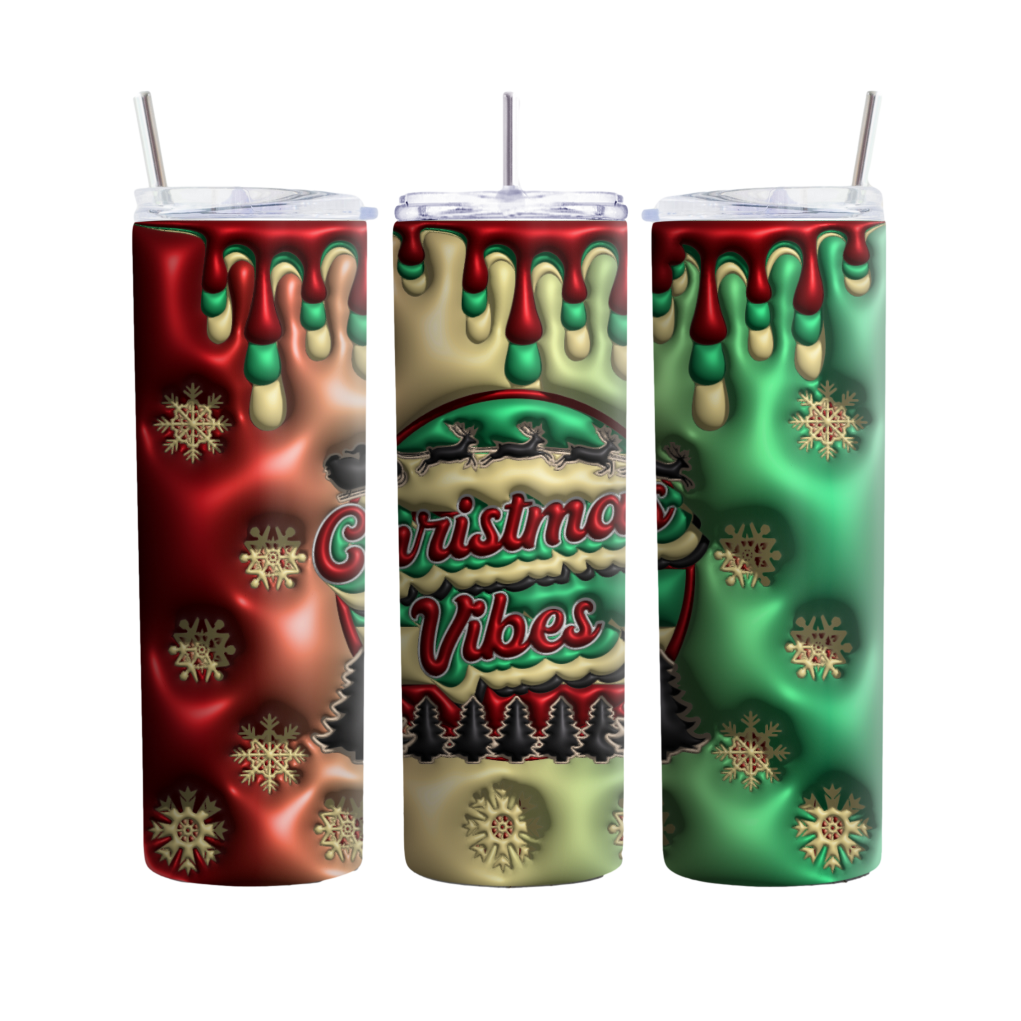 Festive Christmas Vibes Tumbler Cup, Perfect Holiday Gift for the family, Seasonal Drinkware for Christmas Celebrations
