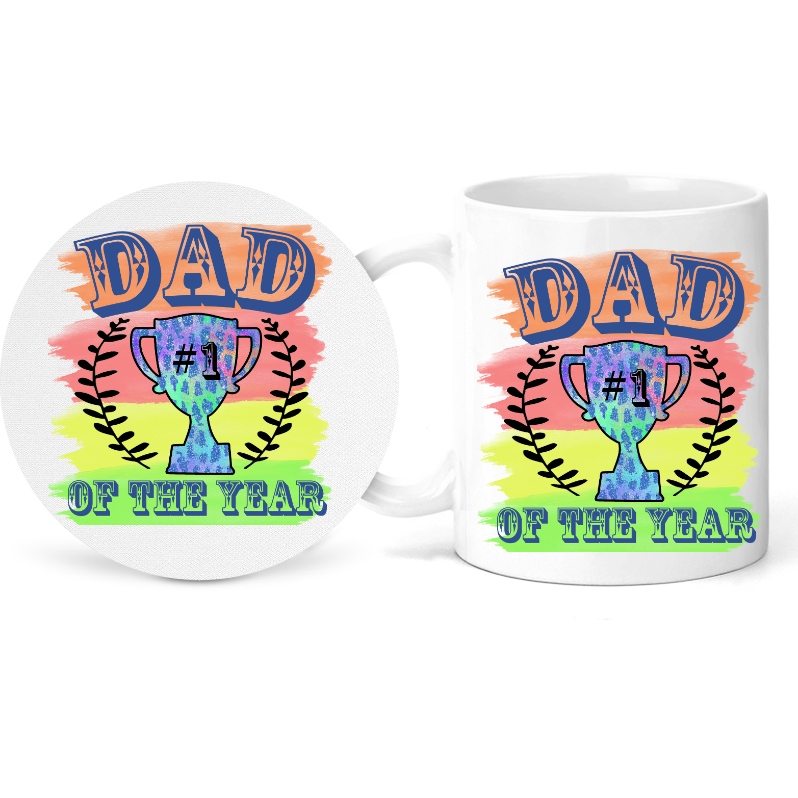 Dad of the Year Father's Day Gift Dad Appreciation Coffee Mug Gift Set