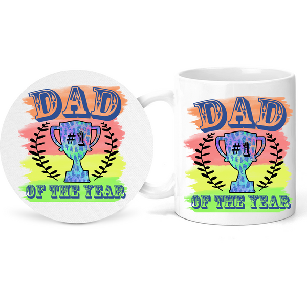 Number Dad of the Year Mug Fathers Day  Dad Gift Inspire Me Positive