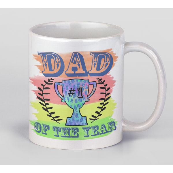 Number Dad of the Year Mug Fathers Day  Dad Gift Inspire Me Positive
