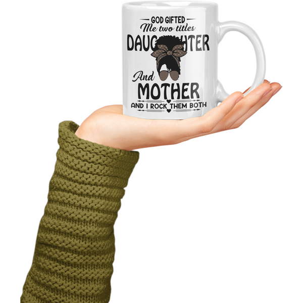 Daughter Mother Inspirational Appreciation Gift Mug and Coaster Set - Inspire Me Positive