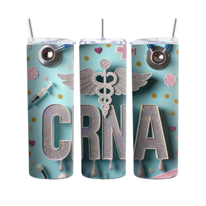 CRNA 20oz Tumbler, Certified Registered Nurse Anesthetist Insulated Cup, Nurse Appreciation Drinkware Gift