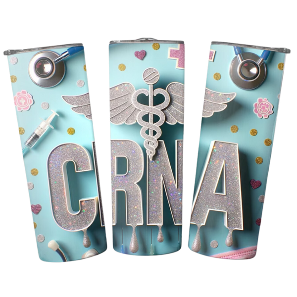 CRNA 20oz Tumbler, Certified Registered Nurse Anesthetist Insulated Cup, Nurse Appreciation Drinkware Gift