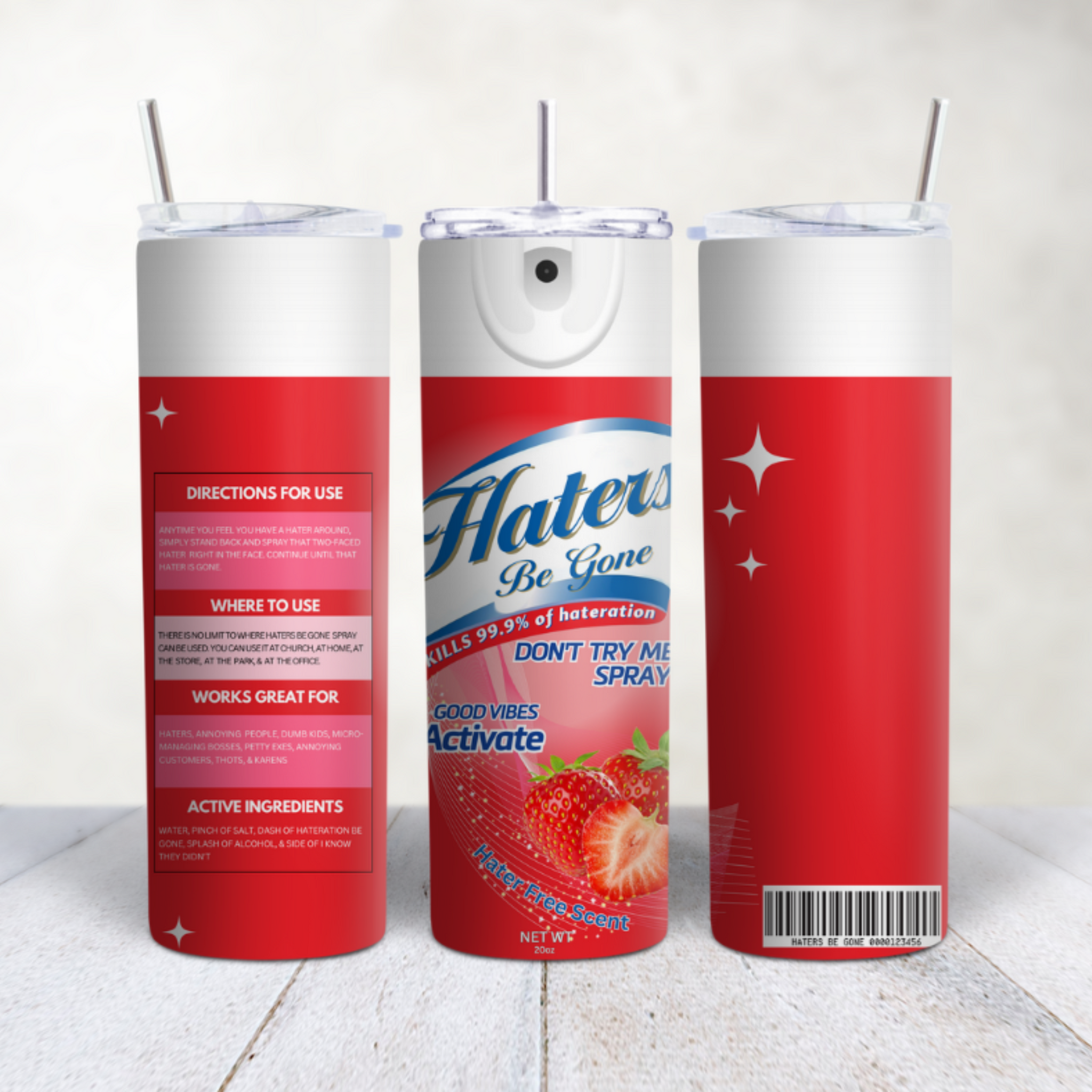 Haters Be Gone Red Tumbler 197094449546