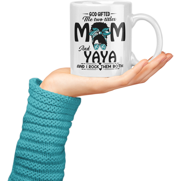 Mom Yaya Inspirational Appreciation Gift Mug and Coaster Set - Inspire Me Positive