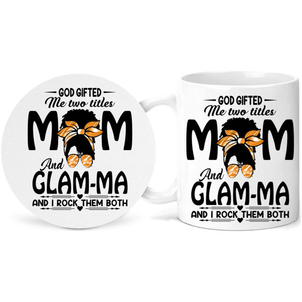 Mom Glamma Mother's Day Birthday Appreciation Coffee Tea Mug Gift Set - Inspire Me Positive