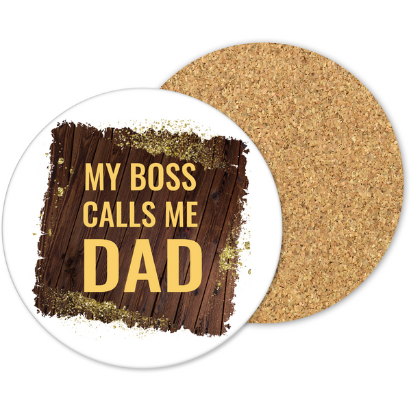 My Boss Call Me Dad Funny Dad Mug and Coaster Set 
