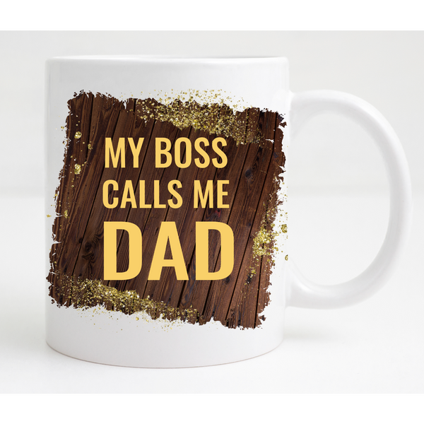 My Boss Call Me Dad Funny Dad Mug and Coaster Set 