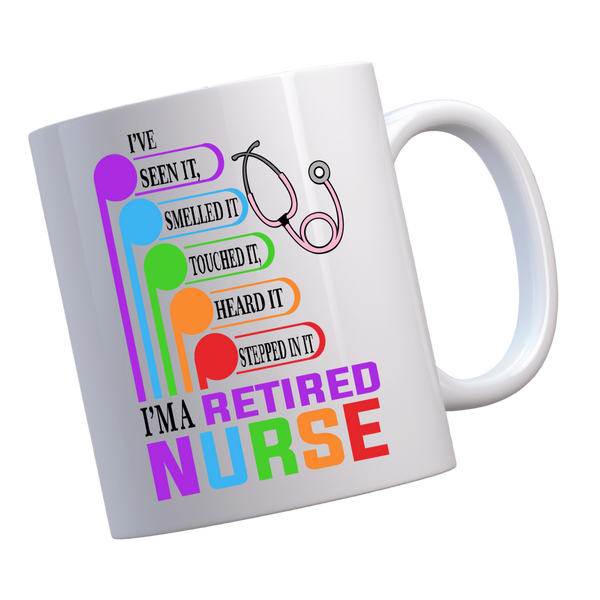 Retired Nurse Appreciation Gift 11oz Ceramic Coffee Tea Mug Gift Set - Inspire Me Positive