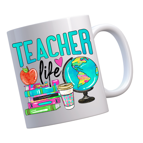 Teacher Life Appreciation Inspirational Ceramic Coffee Tea Mug Gift Set - Inspire Me Positive