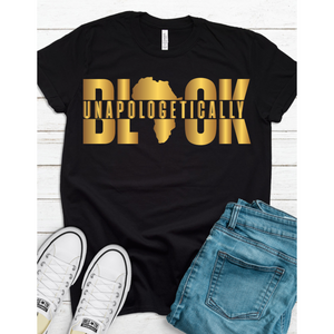 Unapologetically Black Africa Inspirational Tee Inspire Me Positive