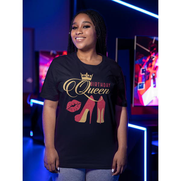 Birthday Queen Black Birthday Unisex Graphic T-Shirt - Inspire Me Positive