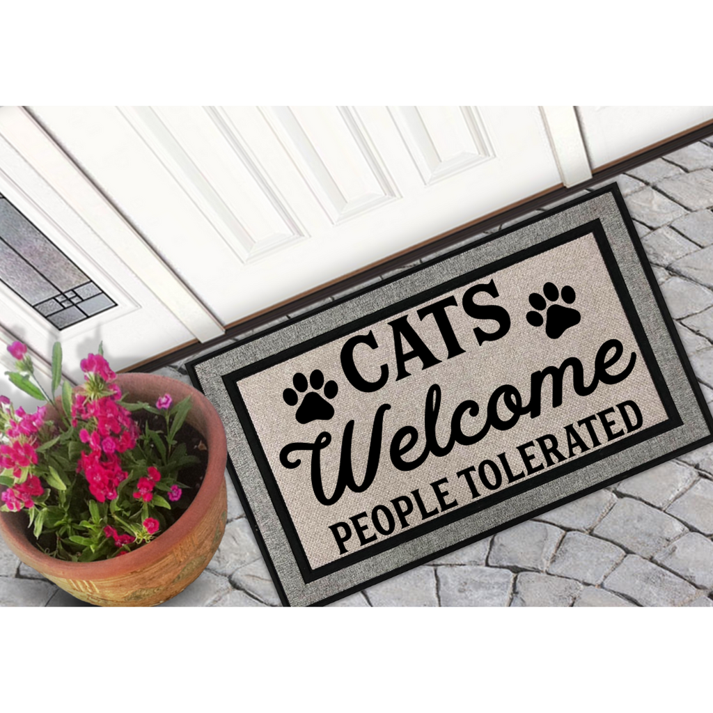 Dogs welcome people tolerated doormat deals