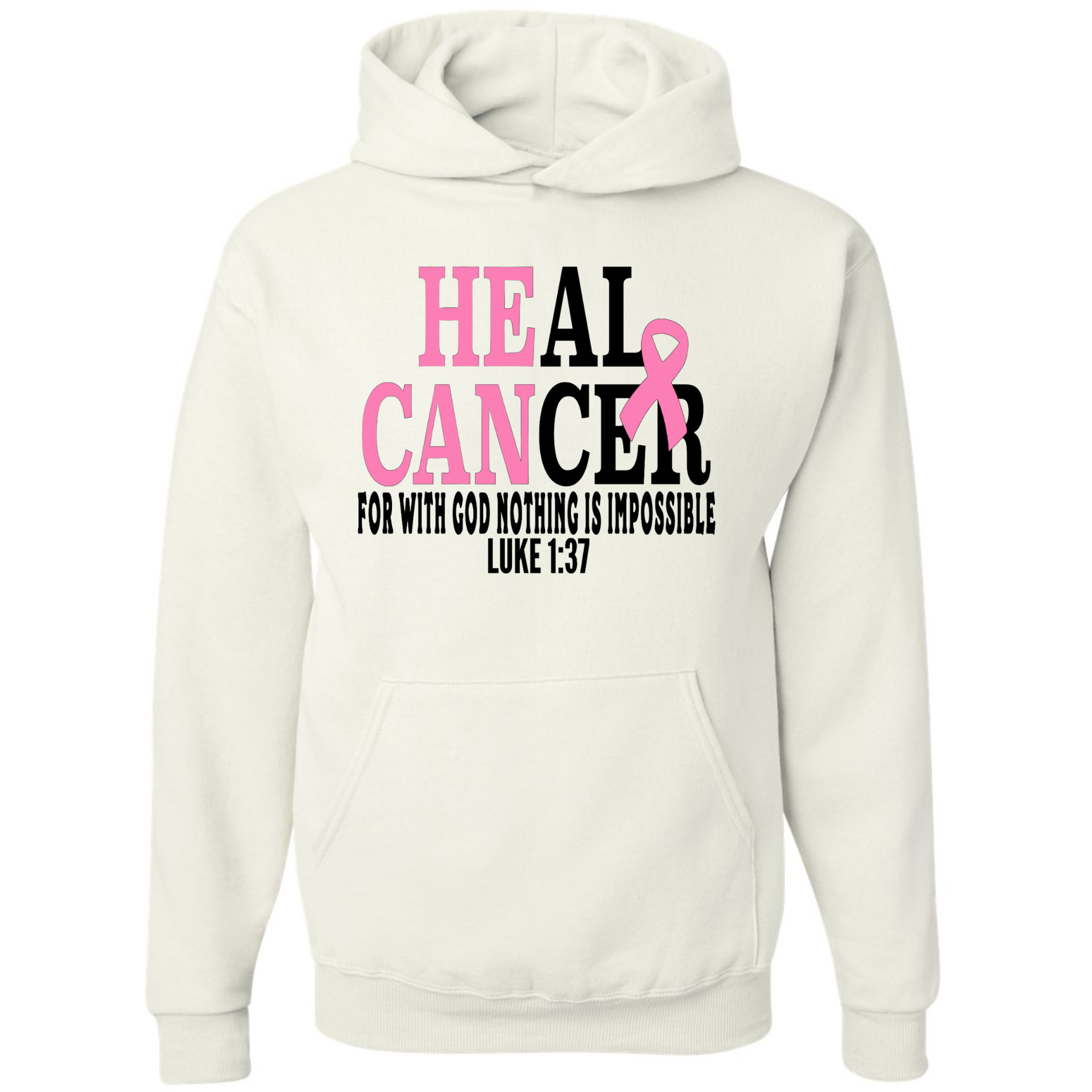 Heal Cancer Awareness Inspirational White Hoodie - Inspire Me Positive