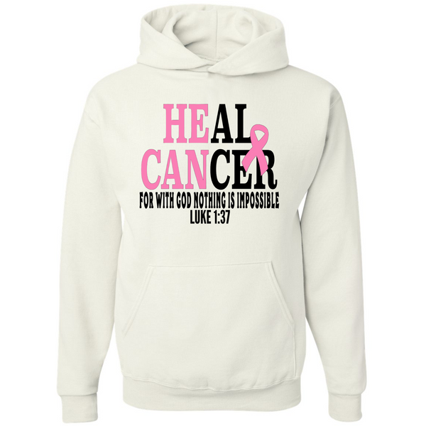 Heal Cancer Awareness Inspirational White Hoodie - Inspire Me Positive