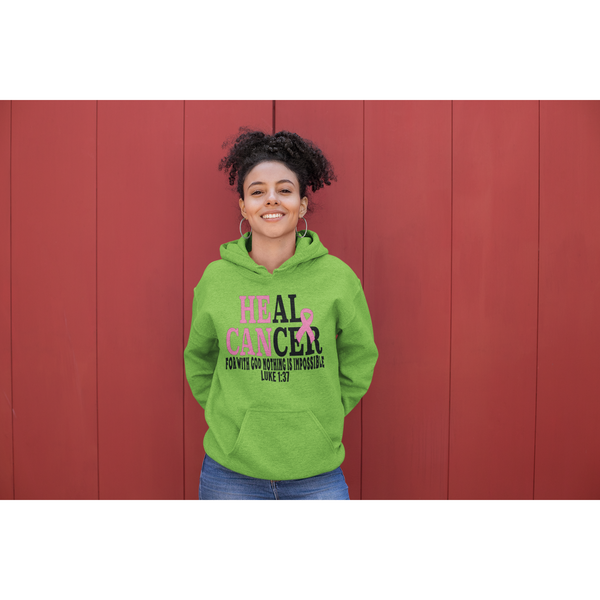 Heal Cancer Awareness Inspirational Green hoodie - Inspire Me Positive