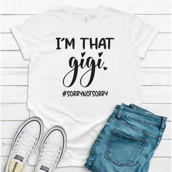 Proud Gigi Funny T-Shirt Inspire Me Positive
