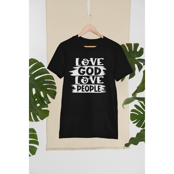 Love God Love People Christian Faith Inspirational T-Shirt Inspire Me Positive