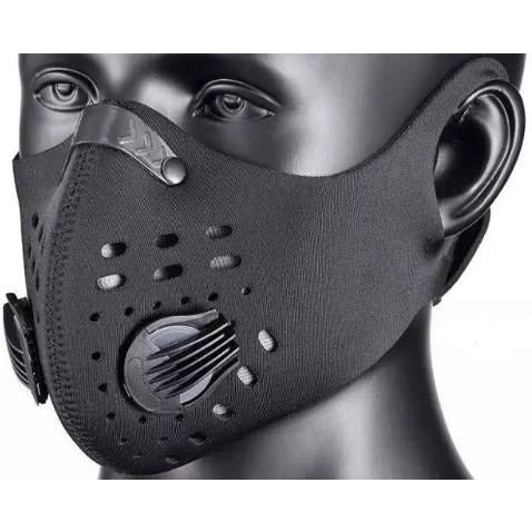 Black Neoprene Face Mask with Filter