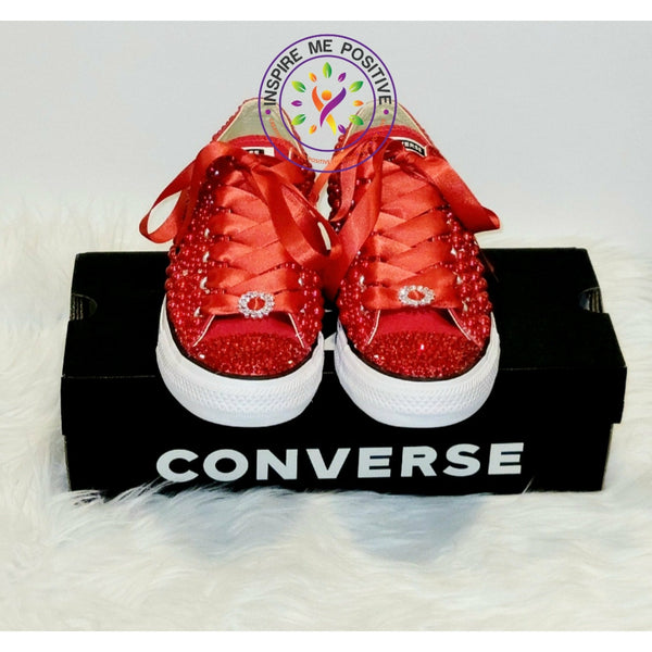Red Bling Converse