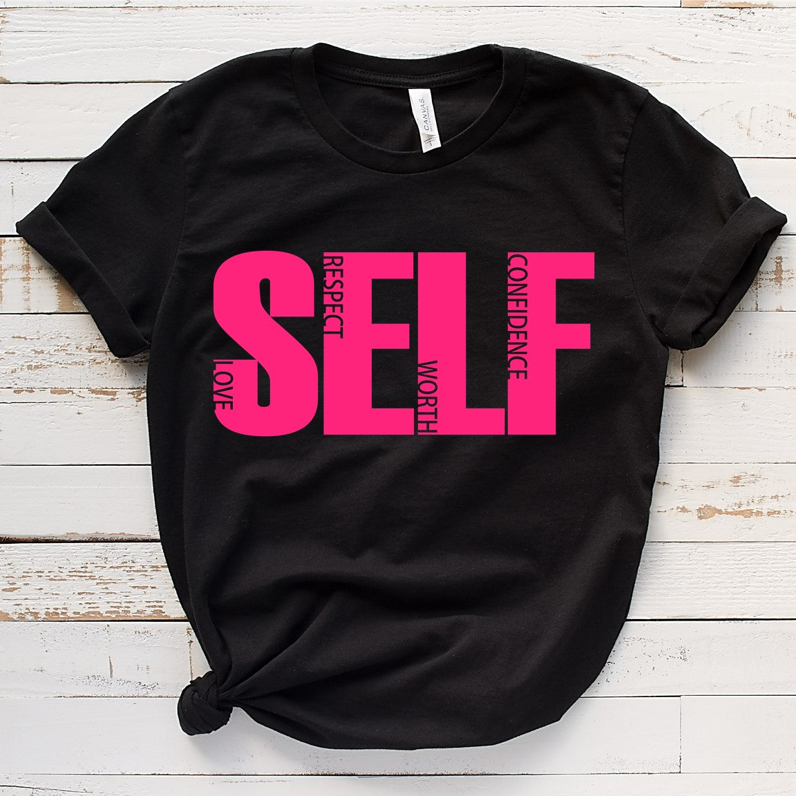 Self Love Inspirational Empowerment Black T-Shirt - Inspire Me Positive