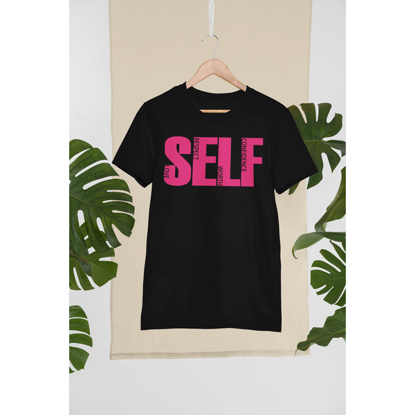 Self Love Inspirational Empowerment Black T-Shirt - Inspire Me Positive