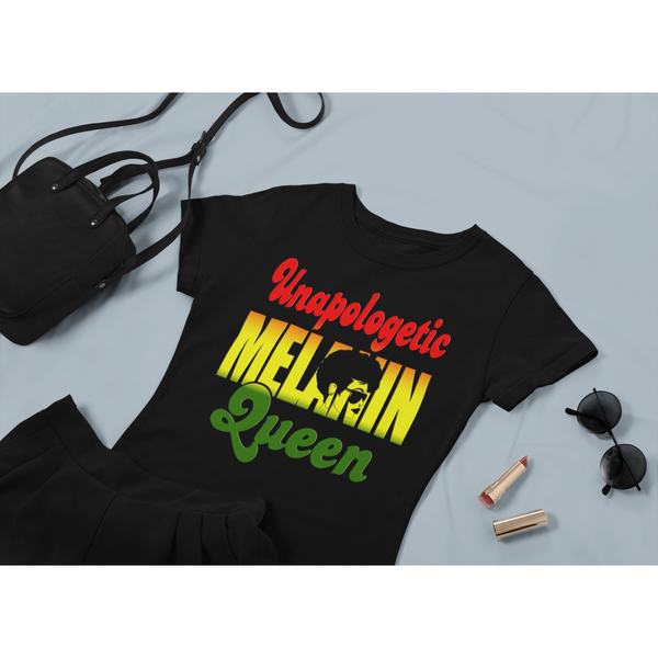 Unapologetic Melanin Queen Short-Sleeve T-Shirt - Inspire Me Positive, LLC