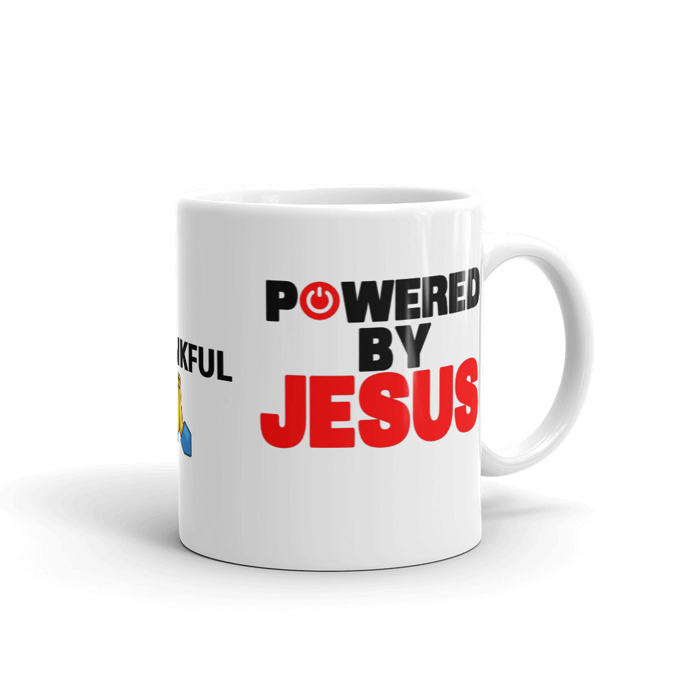 Powered By Jesus Mug - Inspire Me Positive, LLC
