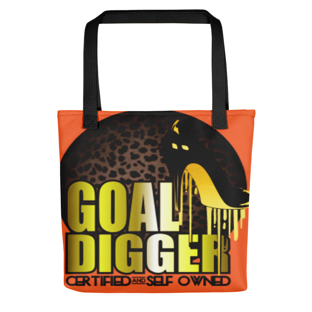 Orange Goal Digger Tote Bag