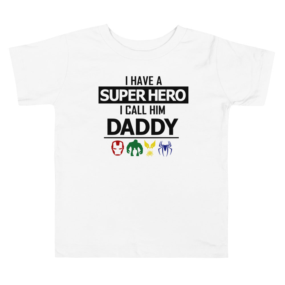 Super Hero Daddy Toddler Short Sleeve Tee - Inspire Me Positive, LLC