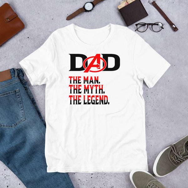 Dad The Man Myth Legend Short-Sleeve T-Shirt - Inspire Me Positive, LLC