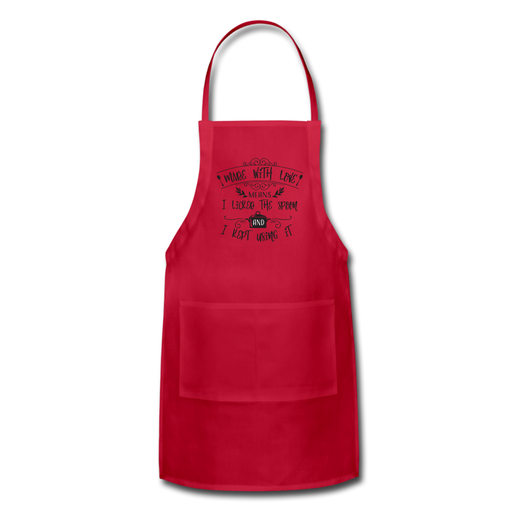 Made with Love Adjustable Apron - red